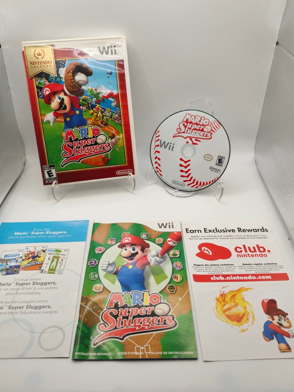 Mario Super Sluggers Wii Nintendo Selects CIB